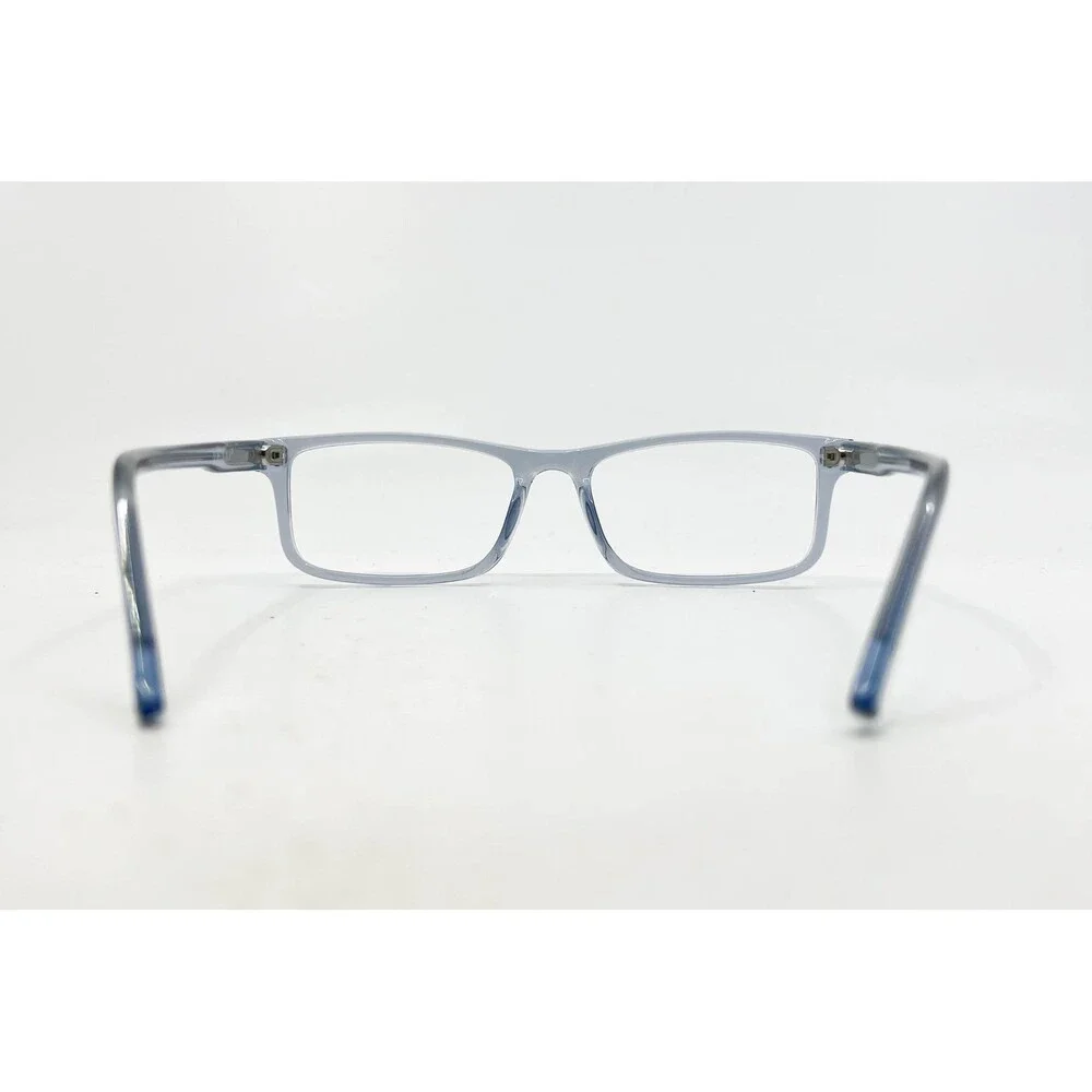 Zenni 125416 Blue Translucent Rectangular Eyeglasses Frames Womens